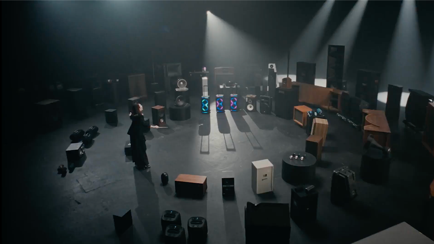 JBL speakers on stage